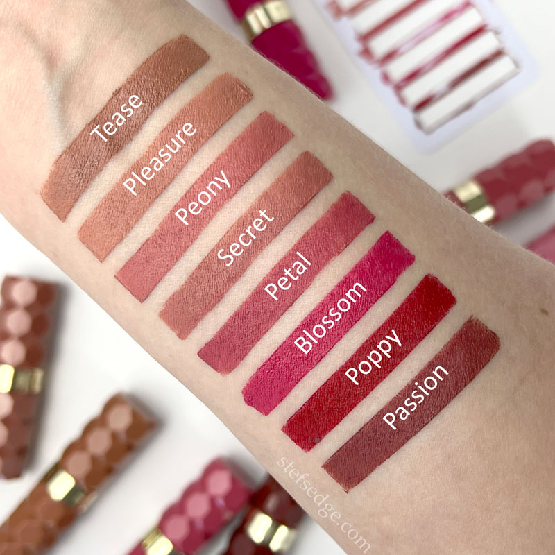 Milani Color Fetish Matte Lipstick Swatches - Flora Collection - Stef's ...