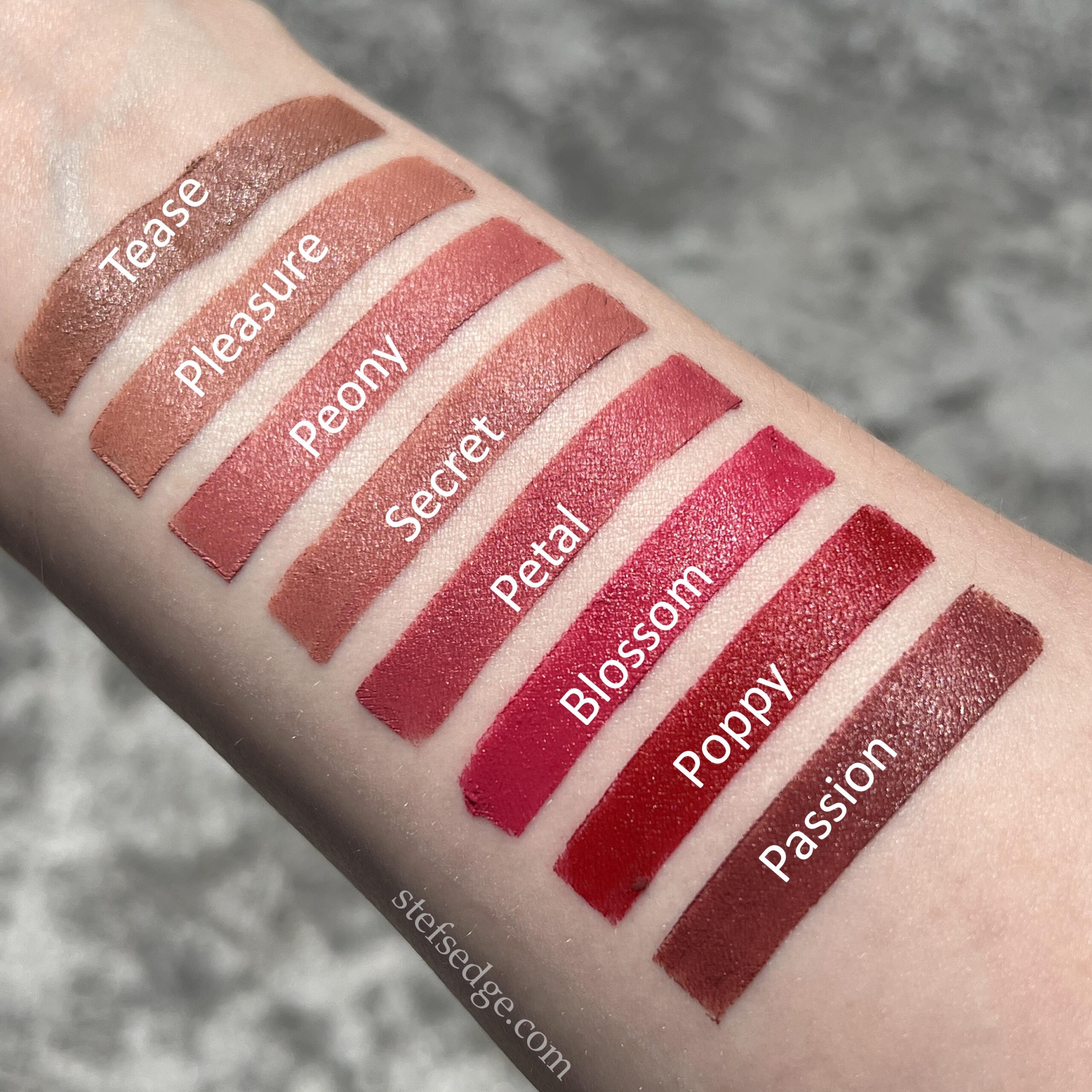 Milani Color Fetish Matte Lipstick Swatches - Flora Collection - Stef's ...